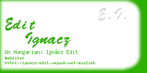 edit ignacz business card